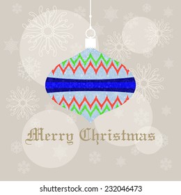 Vector Christmas ball made from geometric - Christmas card / Christmas background with Christmas ball illustration / geometric patterns Christmas ball greeting card 