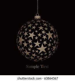 bola de navidad vectorial con estrellas