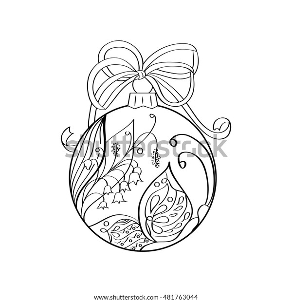 vector christmas ball summer ornament inside stock vector