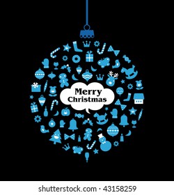 vector Christmas ball(hanging)