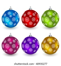 bolas de navidad vectorial