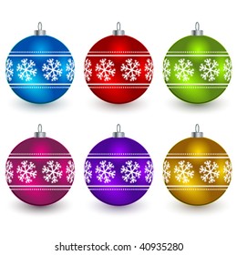 vector christmas balls