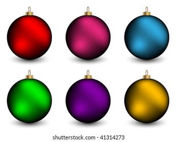 vector christmas balls