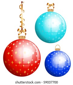 Vector Christmas balls.