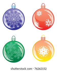 vector christmas balls