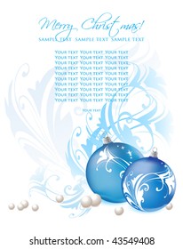 Vector christmas balls. Christmas background.