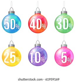 vector christmas balls. Discounts.
