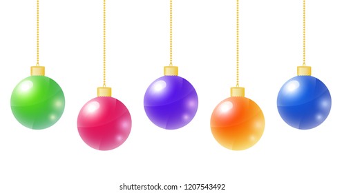 Vector christmas balls isolated design template