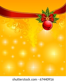 Vector christmas balls on a abstract background