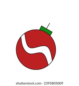 vector christmas balls on white background