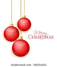 Vector Christmas balls on a white background