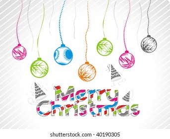 vector christmas balls on white background, vector illustration for xmas