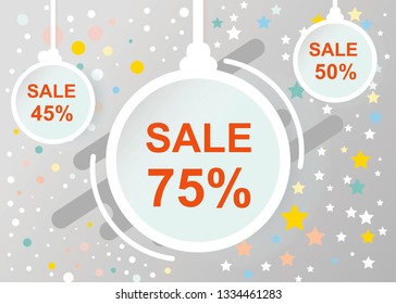 vector christmas balls sale. Special offer.