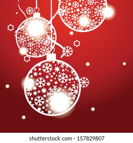 Vector Christmas banner with Christmas balls