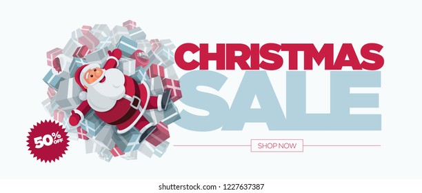 Weihnachtsbanner-Set mit Weihnachtsbild. Weihnachtsverkäufer Konzept Design. Das Beste für Poster, Werbung oder Social Media-Post.