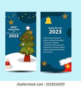 vector Christmas banner pack collection with illustration element for natal christimas day and happy new year greeting welcome holiday