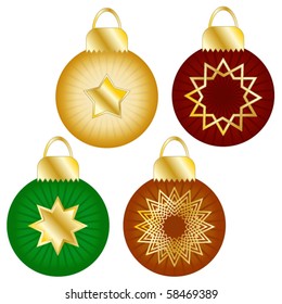 Vector Christmas Baubles Collection