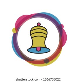 vector christmas bell icon - holiday celebration symbol - merry christmas object
