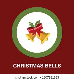 vector christmas bell icon - holiday celebration symbol - merry christmas object