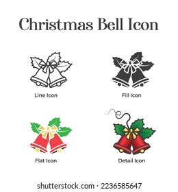 conjunto de iconos de campana de Navidad vectorial.