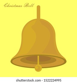vector christmas bell illustration - holiday icon, symbol - celebration icon
