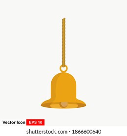 vector christmas bell illustration - holiday icon, symbol - celebration icon