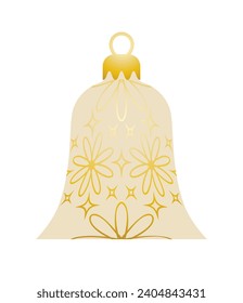 vector christmas bell isolated on white background