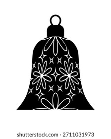 vector christmas bell isolated on white background