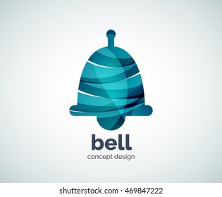 Vector Christmas bell logo template, abstract business icon