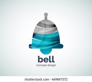 Vector Christmas bell logo template, abstract business icon