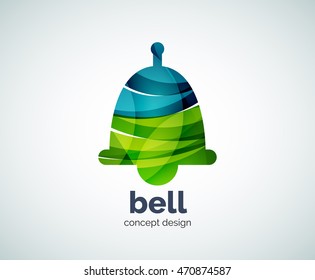 Vorlage für das Vektor-Weihnachtsglocken-Logo, abstraktes Geschäftssymbol