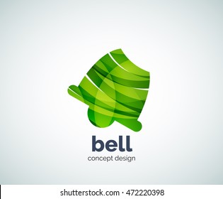 Plantilla de logotipo de campana navideña vectora, icono comercial abstracto