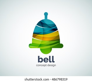 Plantilla de logotipo de campana navideña vectora, icono comercial abstracto