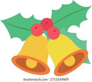 Vector Christmas Bell Ornament Element