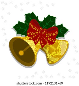 Vector Christmas bells illustration.