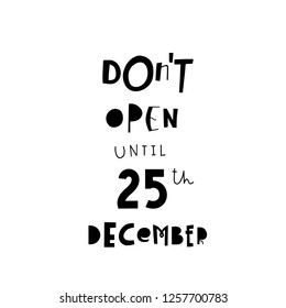 Vector Christmas black hand lettering isolated from white background for tags.
