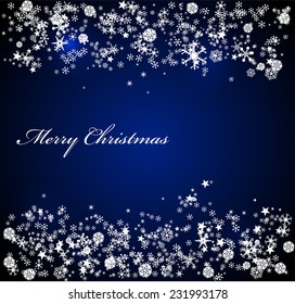 Vector Christmas blue background
