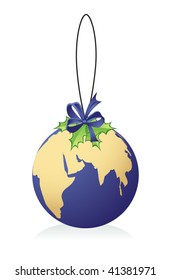 Vector Christmas Blue globe
