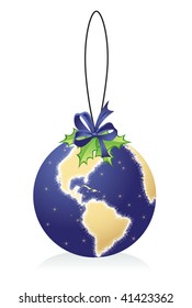 Vector Christmas Blue globe