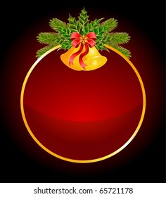 Vector christmas bluebell with bow