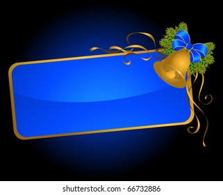 Vector christmas bluebell with ribbons