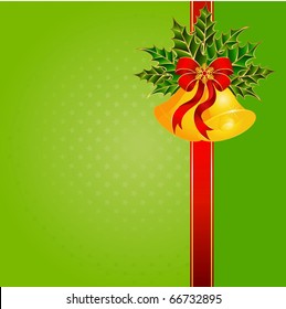 Vector christmas bluebell with ribbons