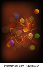 Vector Christmas bokeh lights background