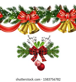 Vector Christmas Border decoration collection