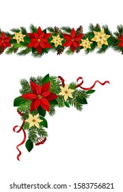 Vector Christmas Border decoration collection