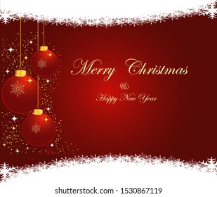 Vector christmas border design illustration