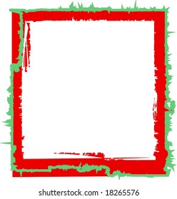 Grunge de papel de borde navideño vectorial