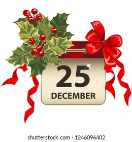 Vector of Christmas Calendar with celebration symbols