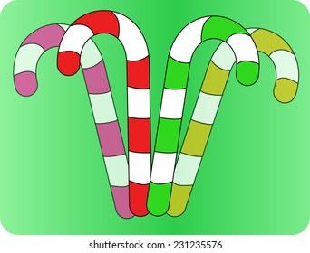 Vector of Christmas candies