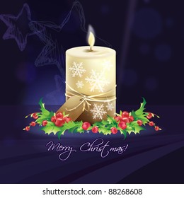 Vector christmas candle